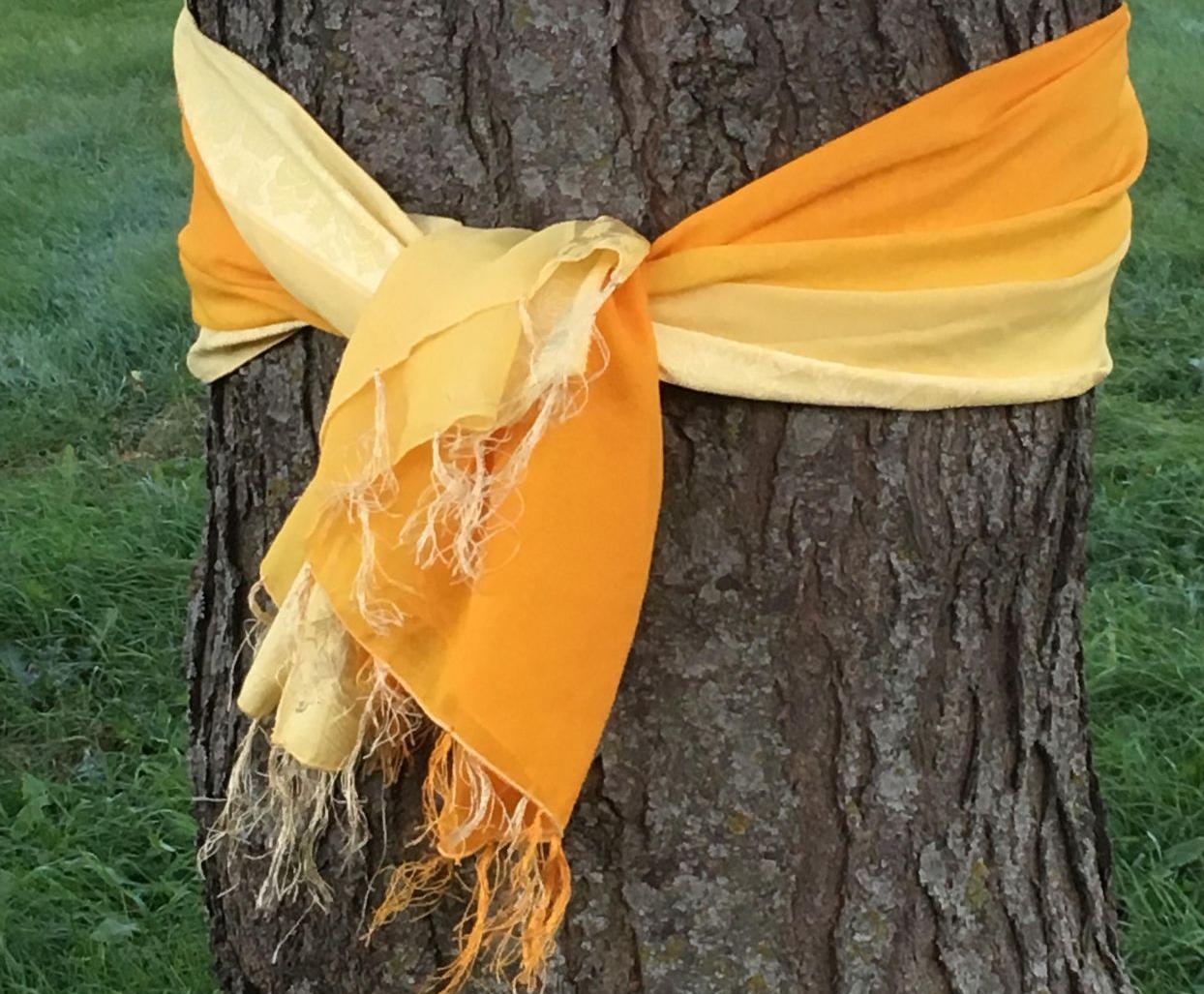 Yellow ribbons in honor of their service
